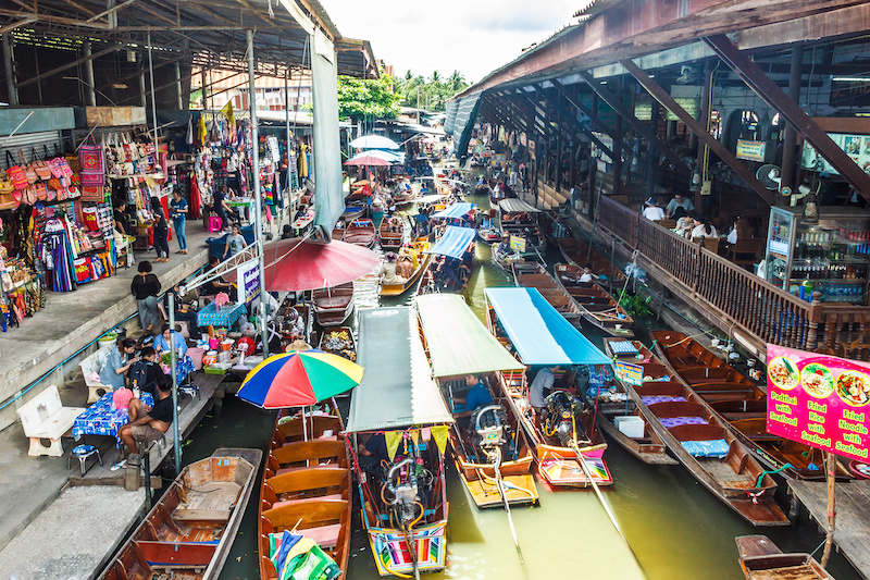 Le marché flottant de Damnoen Saduak