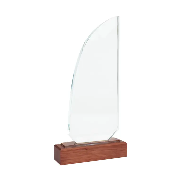 Trofeo Galvano de Madera y Cristal "Sail"