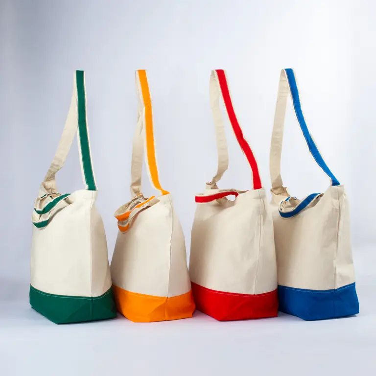 Bolsa Shopper Canvas Algodón 10 onzas - Azul - vista 4