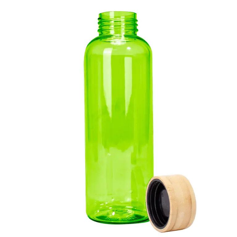 Botella PET tapa bamboo "AINOA" 550cc