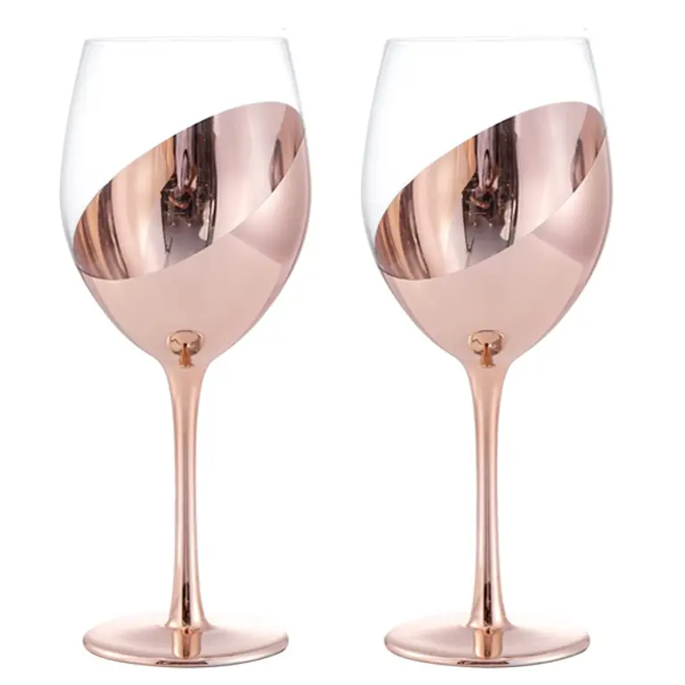 "Set de 2 Copas de Vino Encobrizadas M86 "