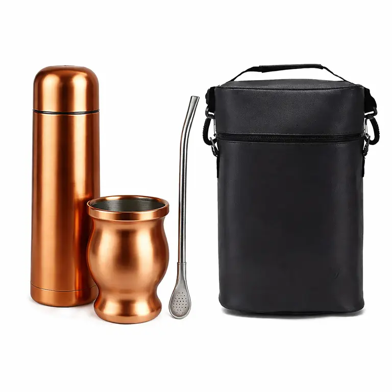 Set de Mate color Cobre con Bolso MAT04