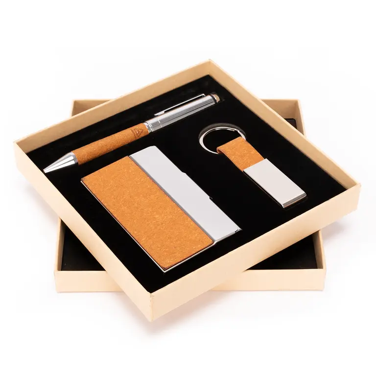 Set TORAJA: Bolígrafo, Llavero y Porta tarjetas