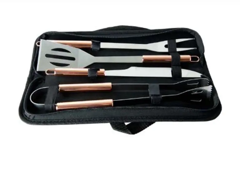 Set Juego Asado Cobre 4 Piezas