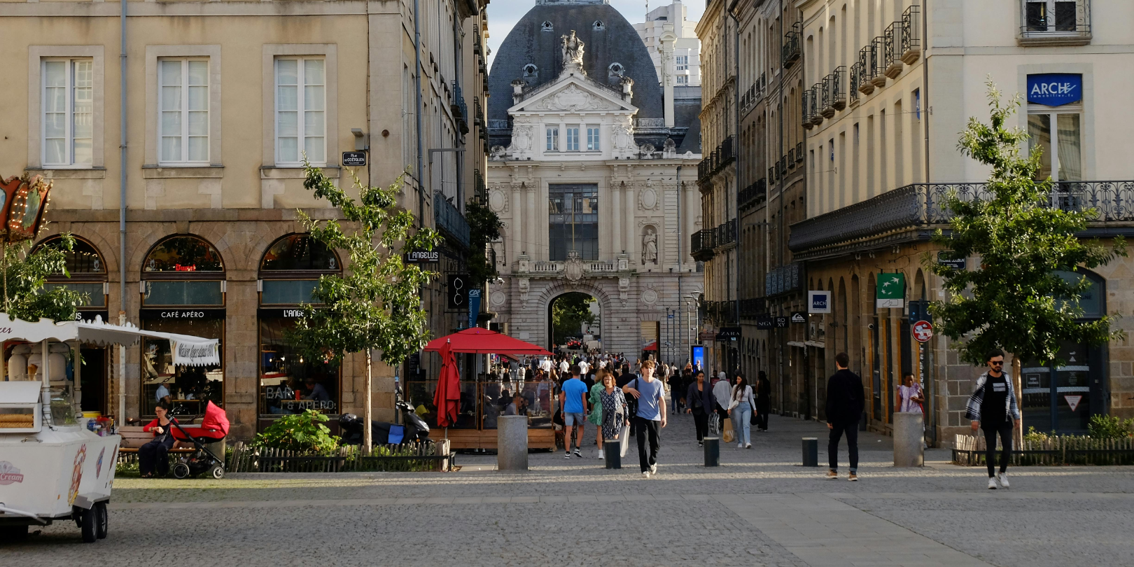 place de Rennes où les traiteurs peuvent s'installer