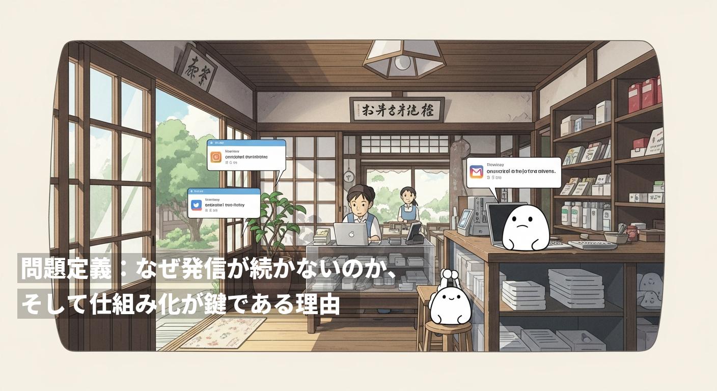 問題定義：なぜ発信が続かないのか、そして仕組み化が鍵である理由
