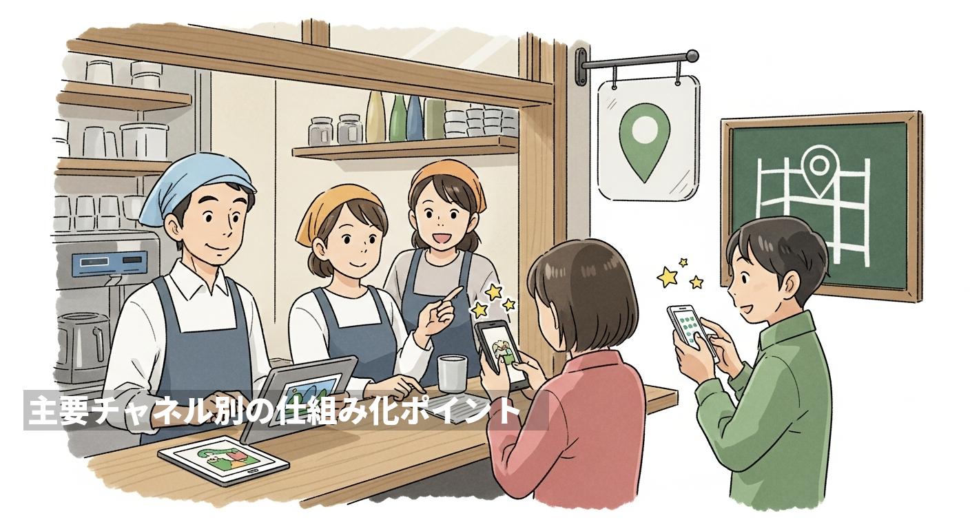 主要チャネル別の仕組み化ポイント
