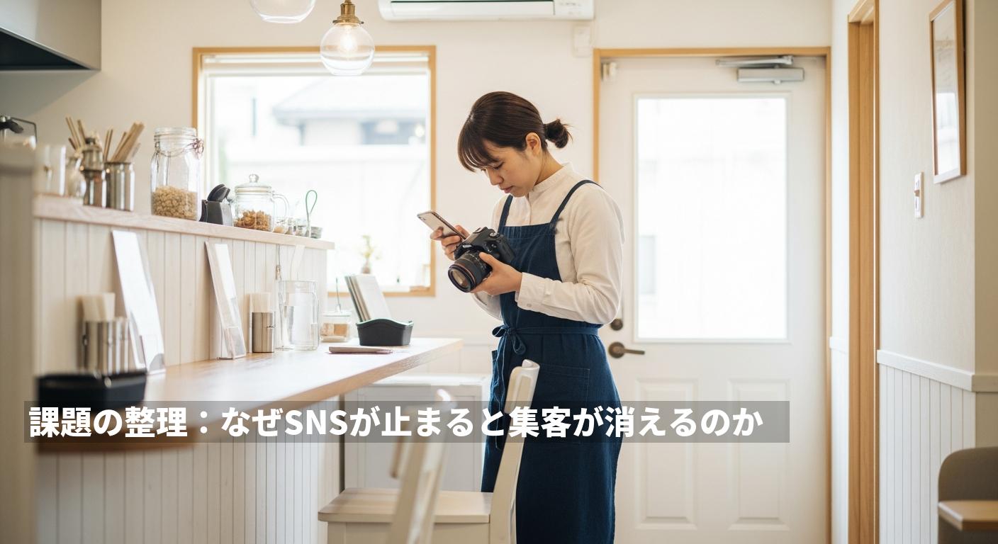 課題の整理：なぜSNSが止まると集客が消えるのか