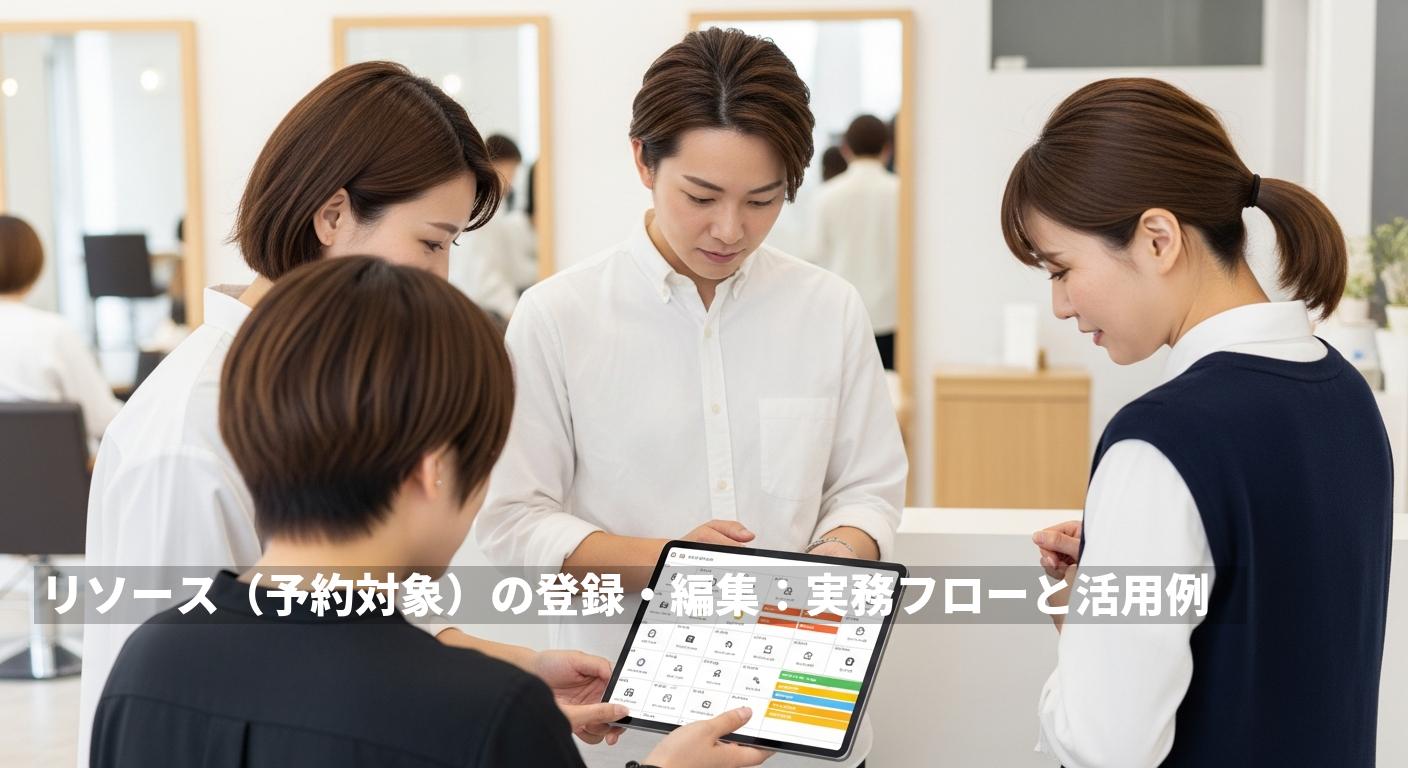 リソース（予約対象）の登録・編集：実務フローと活用例