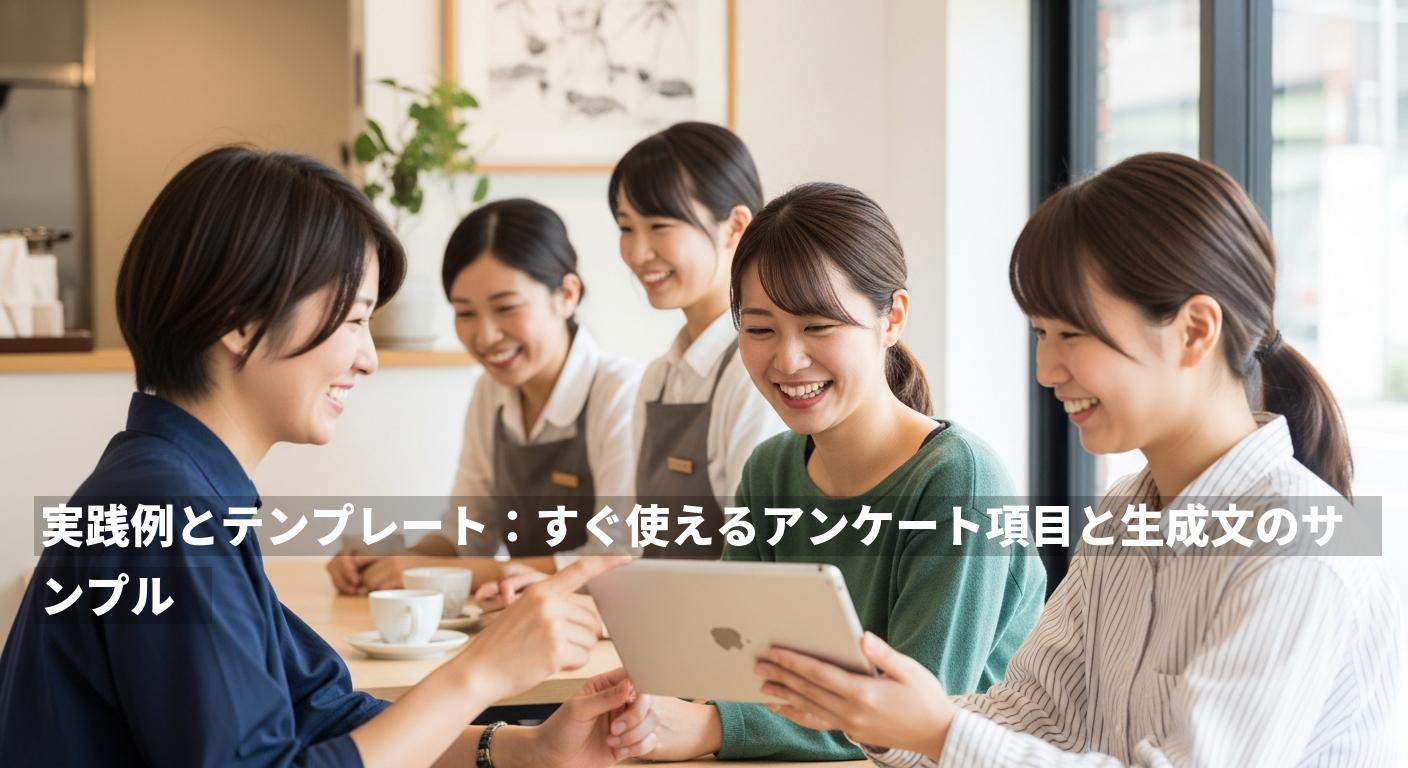 実践例とテンプレート：すぐ使えるアンケート項目と生成文のサンプル