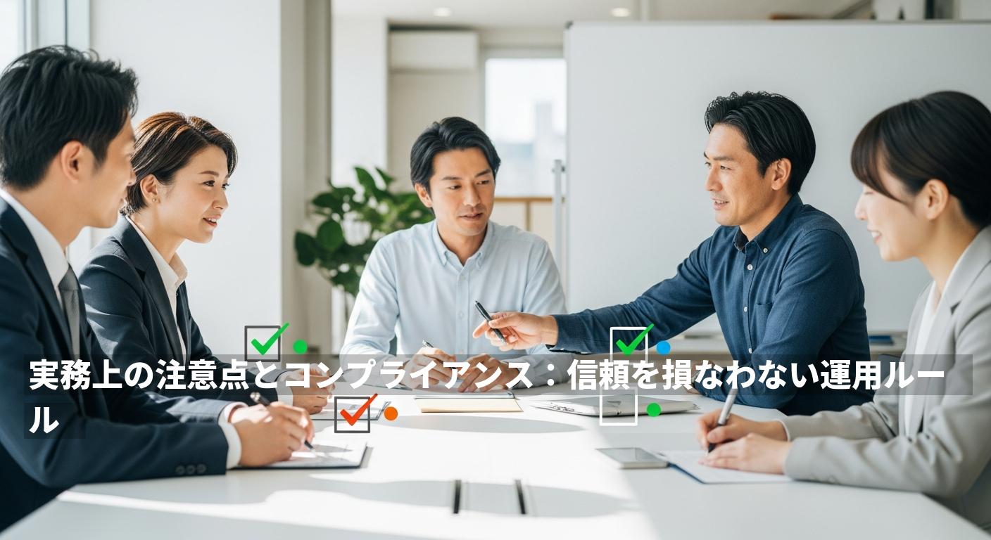 実務上の注意点とコンプライアンス：信頼を損なわない運用ルール