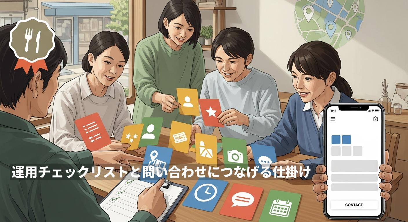 運用チェックリストと問い合わせにつなげる仕掛け