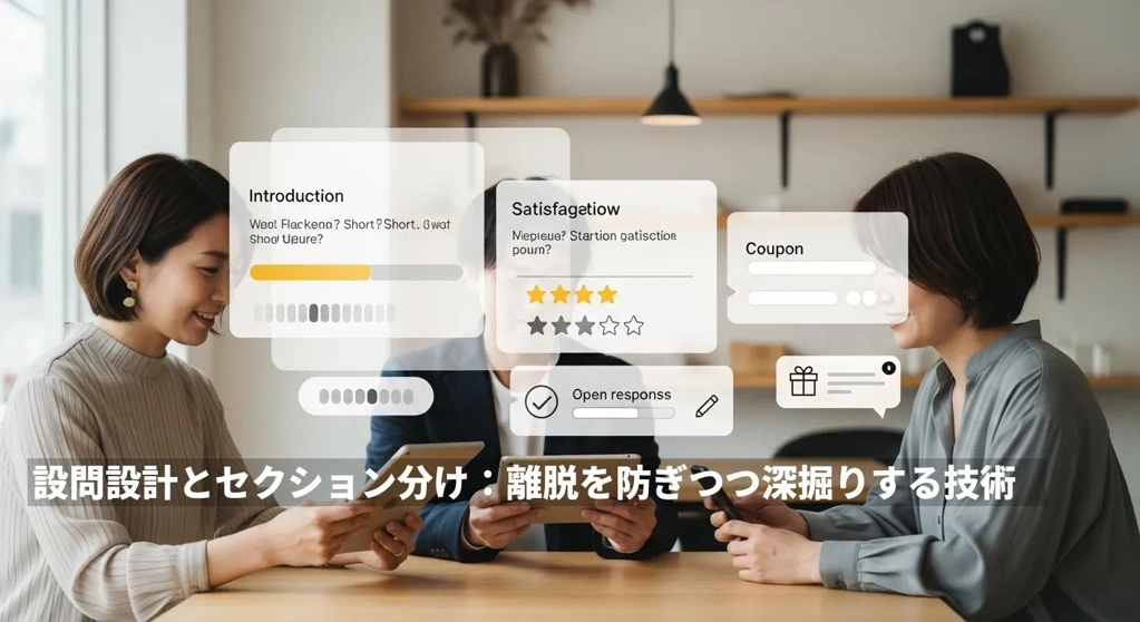  設問設計とセクション分け：離脱を防ぎつつ深掘りする技術