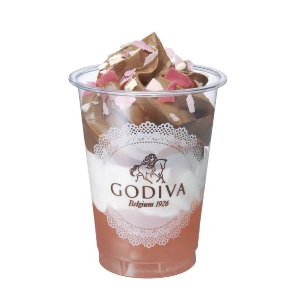 【6/19発売】白桃 ダークチョコレート ソフトクリーム