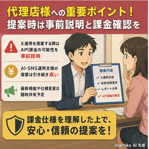 代理店,提案,説明義務,課金確認,見積り 提案前にAPI課金の可能性を必ず説明し、見積りに反映してください。