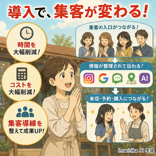 時間削減,コスト削減,集客導線,店舗向け,効果測定 無駄を減らし集客導線を整備、売上に直結する運用へ
