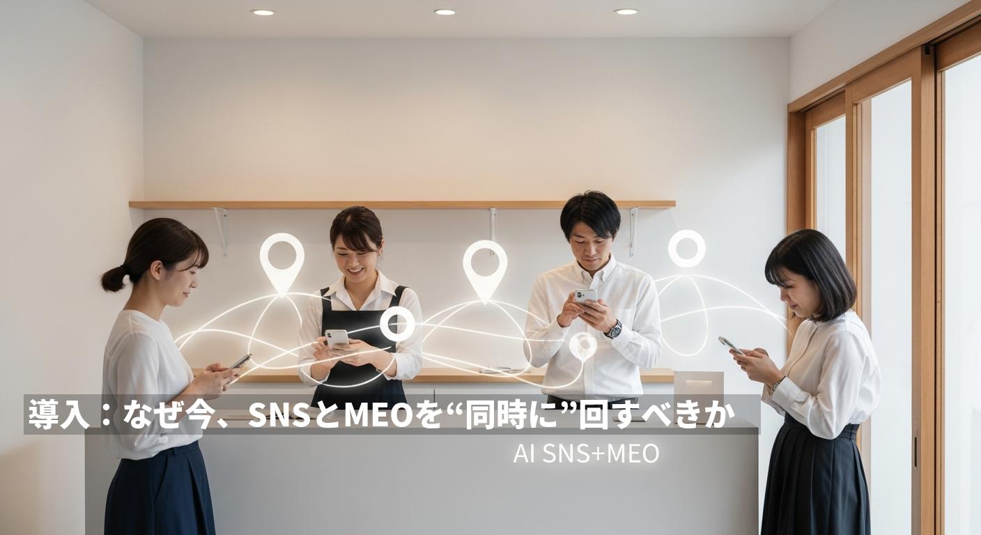 SNSとMEOを同時に回す最短ルート：AIで“地域に見つかる”集客を完全自動化する方法