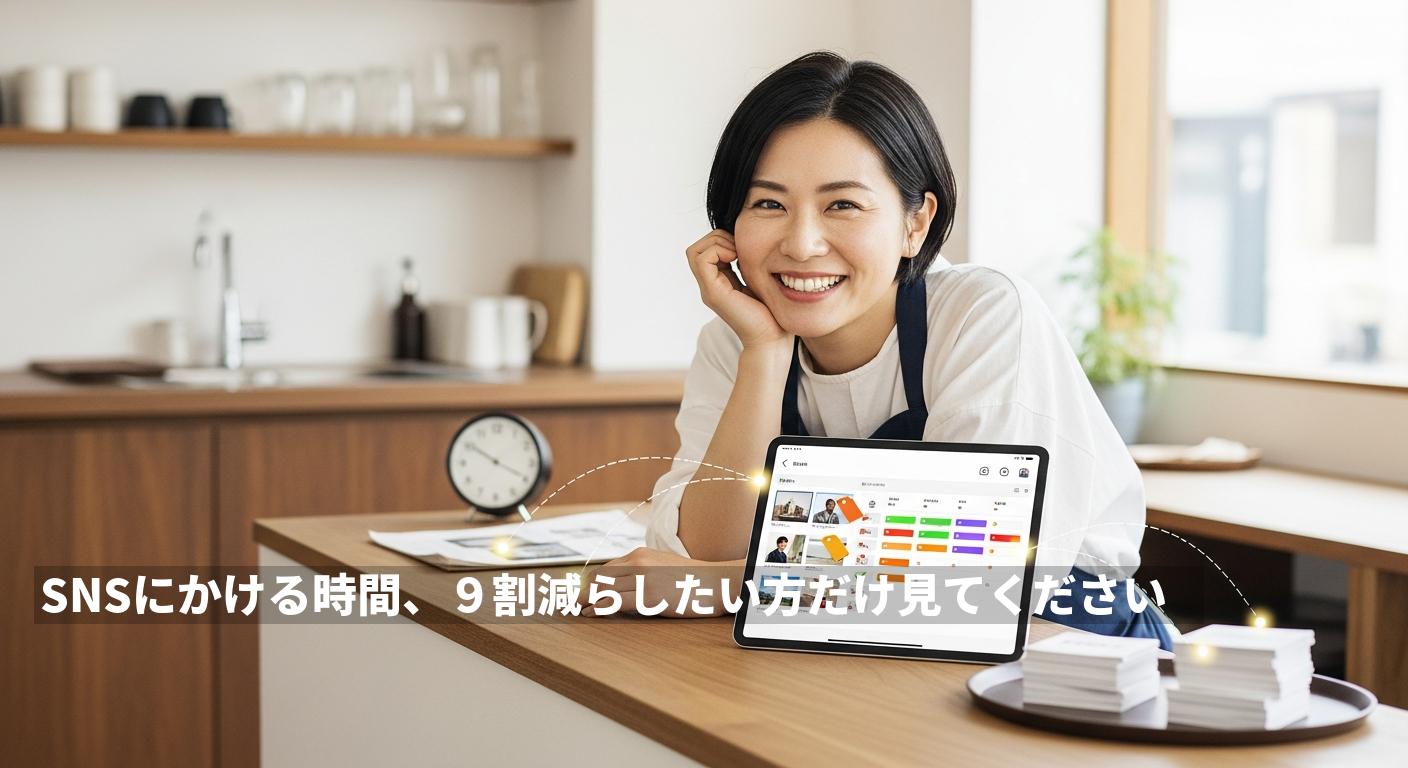 SNSにかける時間を「9割」減らす運用法：店舗・中小企業のための完全自動化ガイド