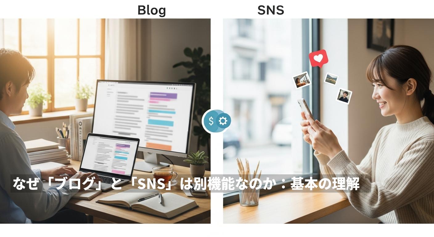 なぜ「ブログ」と「SNS」は別機能なのか：基本の理解