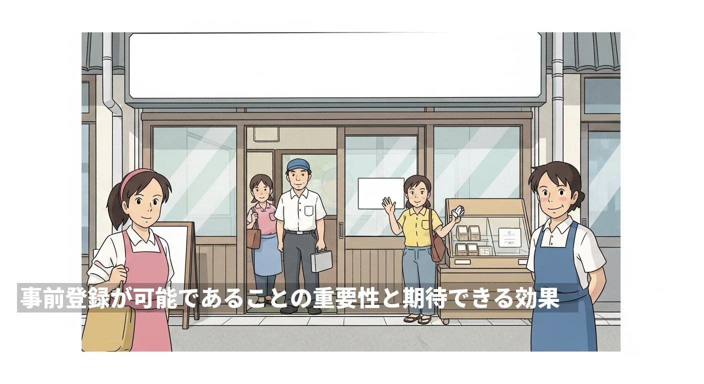 事前登録が可能であることの重要性と期待できる効果