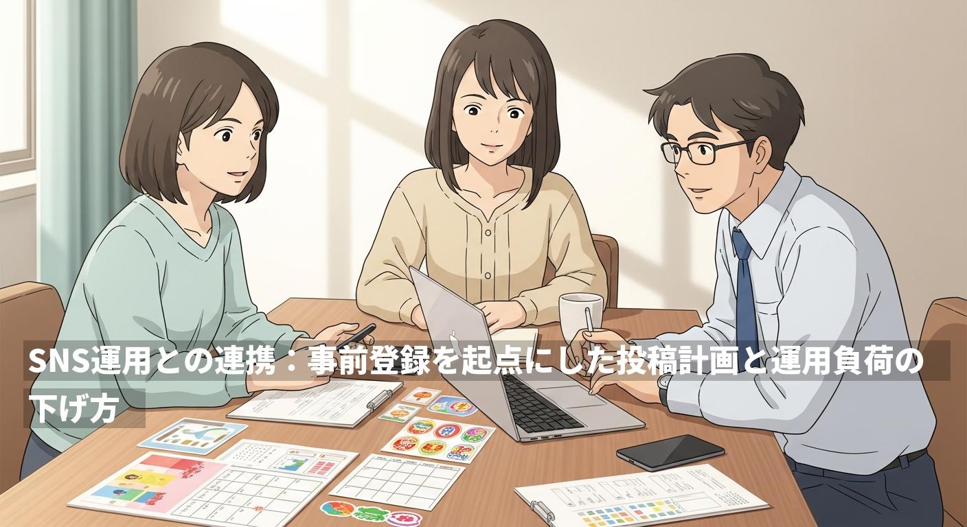 SNS運用との連携：事前登録を起点にした投稿計画と運用負荷の下げ方