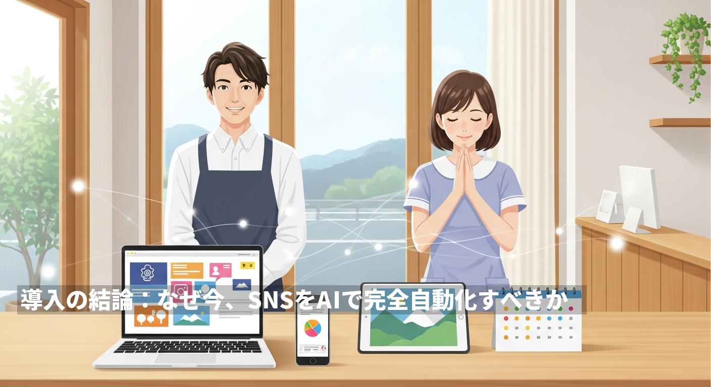 SNSの自動投稿で店舗集客を完全自動化する方法｜AIで業務を効率化し来店数・売上を伸ばす具体策