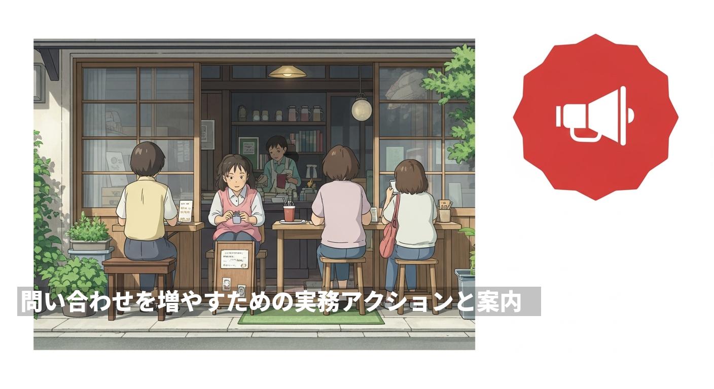 問い合わせを増やすための実務アクションと案内