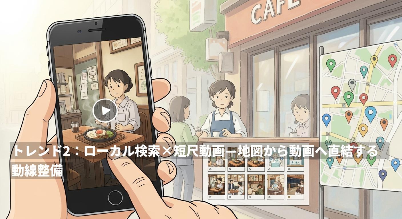 トレンド2：ローカル検索×短尺動画 — 地図から動画へ直結する動線整備