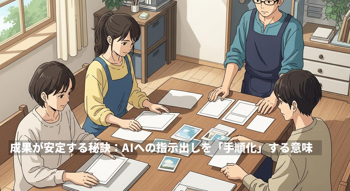 成果が安定する秘訣：AIへの指示出しを「手順化」する意味