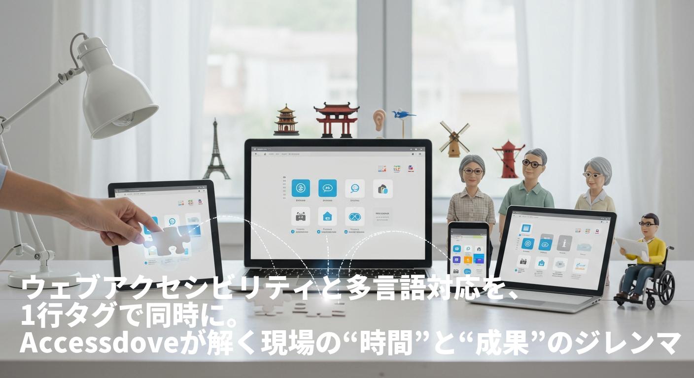 1行タグで最短3分導入。Accessdoveが変えるウェブアクセシビリティと多言語対応の新常識