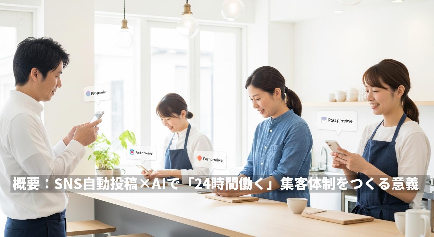 概要：SNS自動投稿×AIで「24時間働く」集客体制をつくる意義