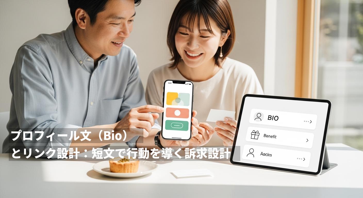 プロフィール文（Bio）とリンク設計：短文で行動を導く訴求設計