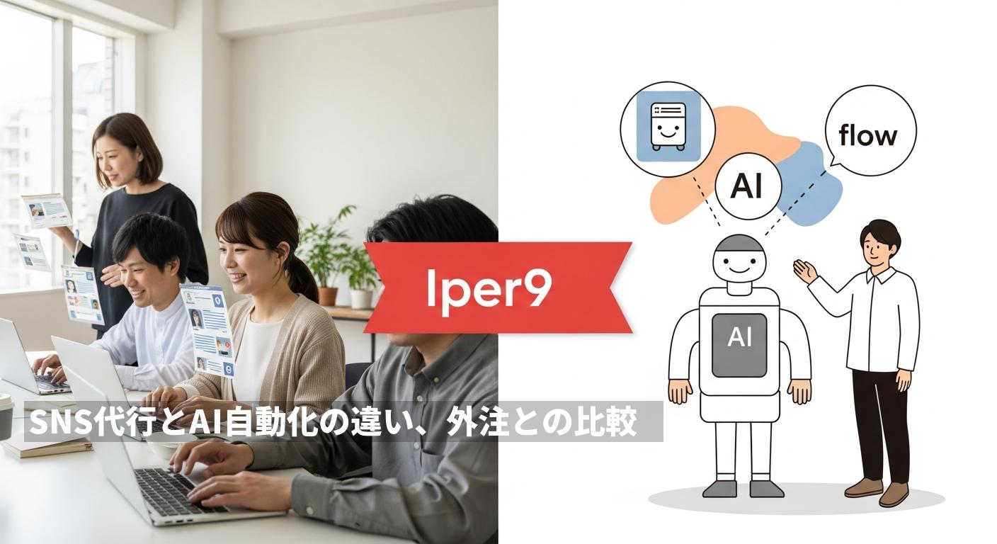 SNS代行とAI自動化の違い、外注との比較