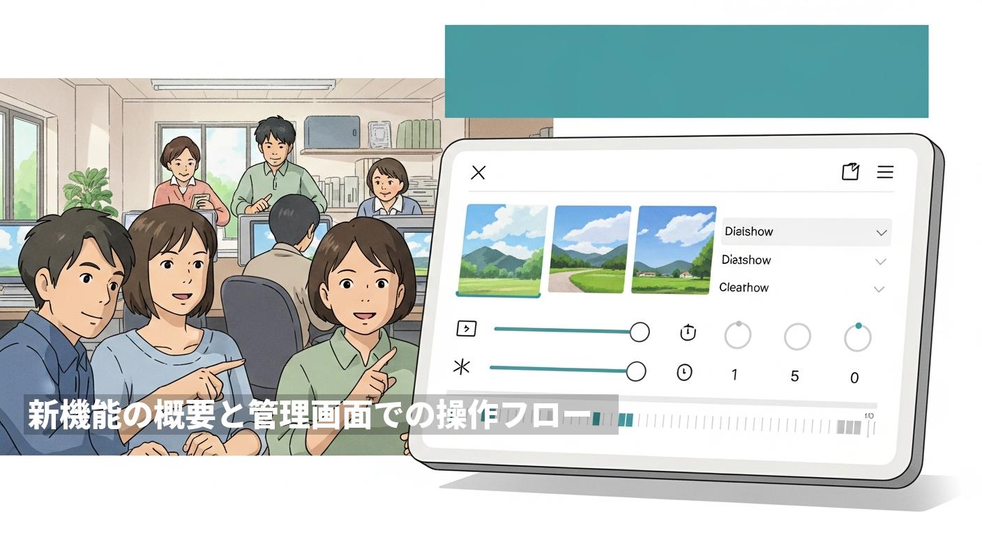 新機能の概要と管理画面での操作フロー