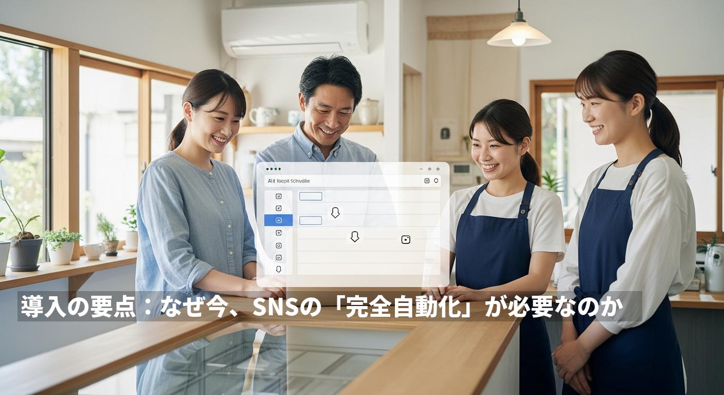 24時間“担当者いらず”のSNS自動運用で店舗・中小企業の集客を変える — AIが学んで自動投稿する仕組みと導入効果