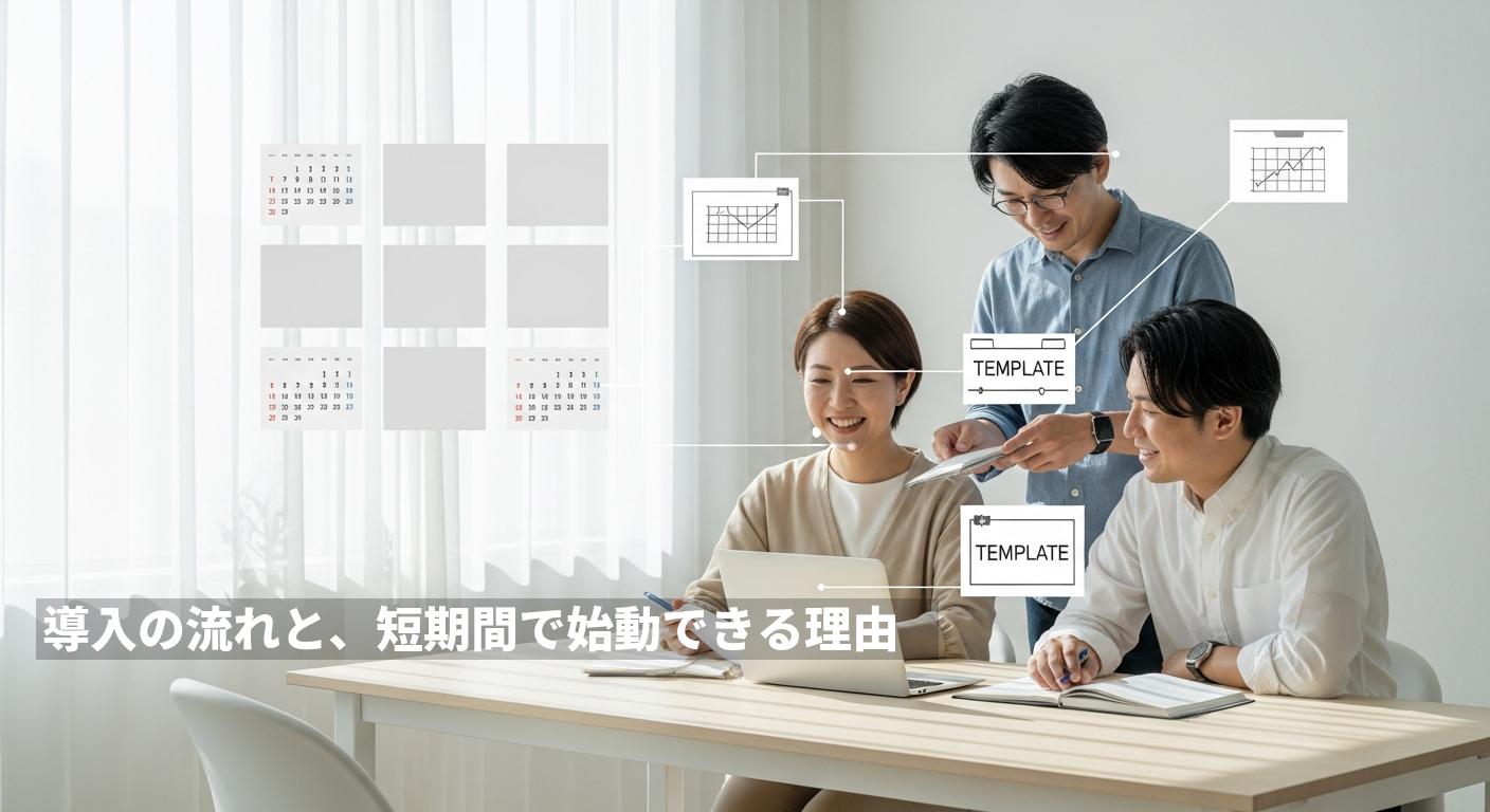 導入の流れと、短期間で始動できる理由