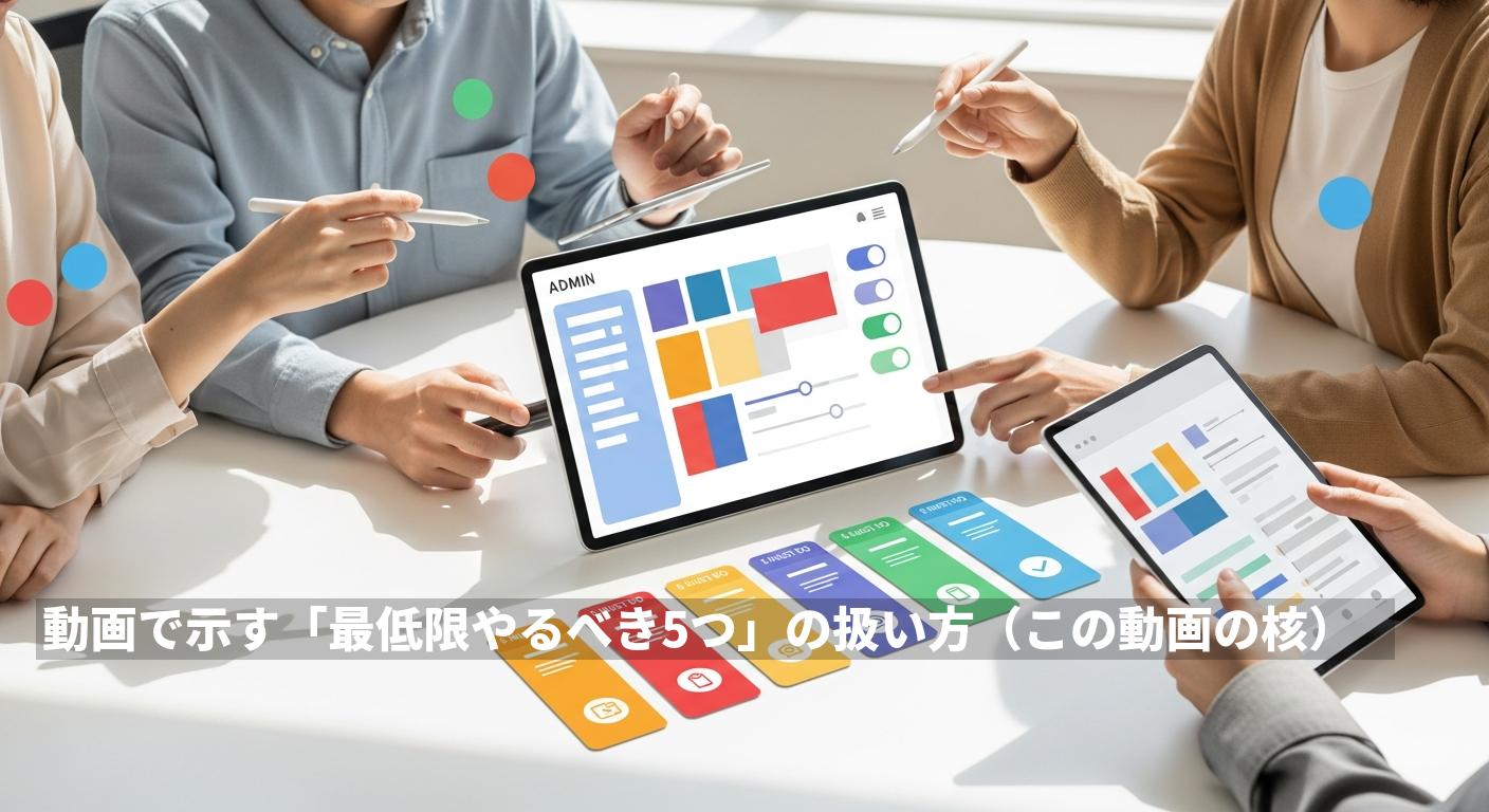 動画で示す「最低限やるべき5つ」の扱い方（この動画の核）