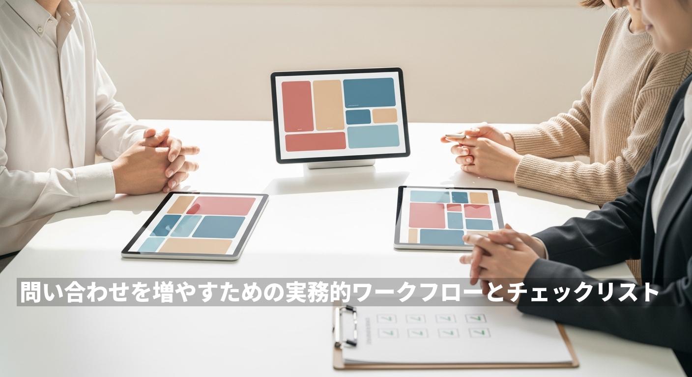 問い合わせを増やすための実務的ワークフローとチェックリスト