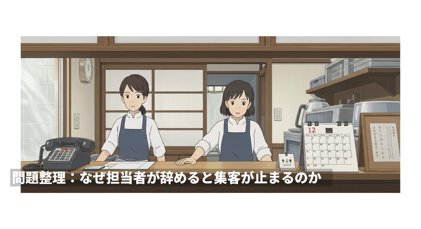 問題整理：なぜ担当者が辞めると集客が止まるのか