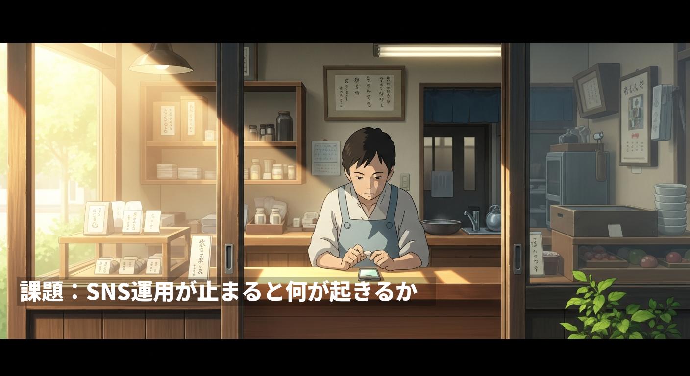 課題：SNS運用が止まると何が起きるか