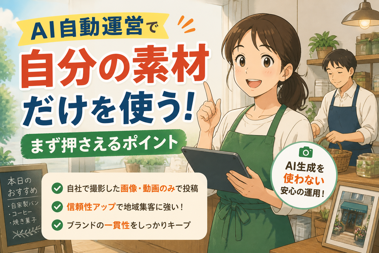 AI自動運営で自分の素材だけを使う——まず押さえるポイント