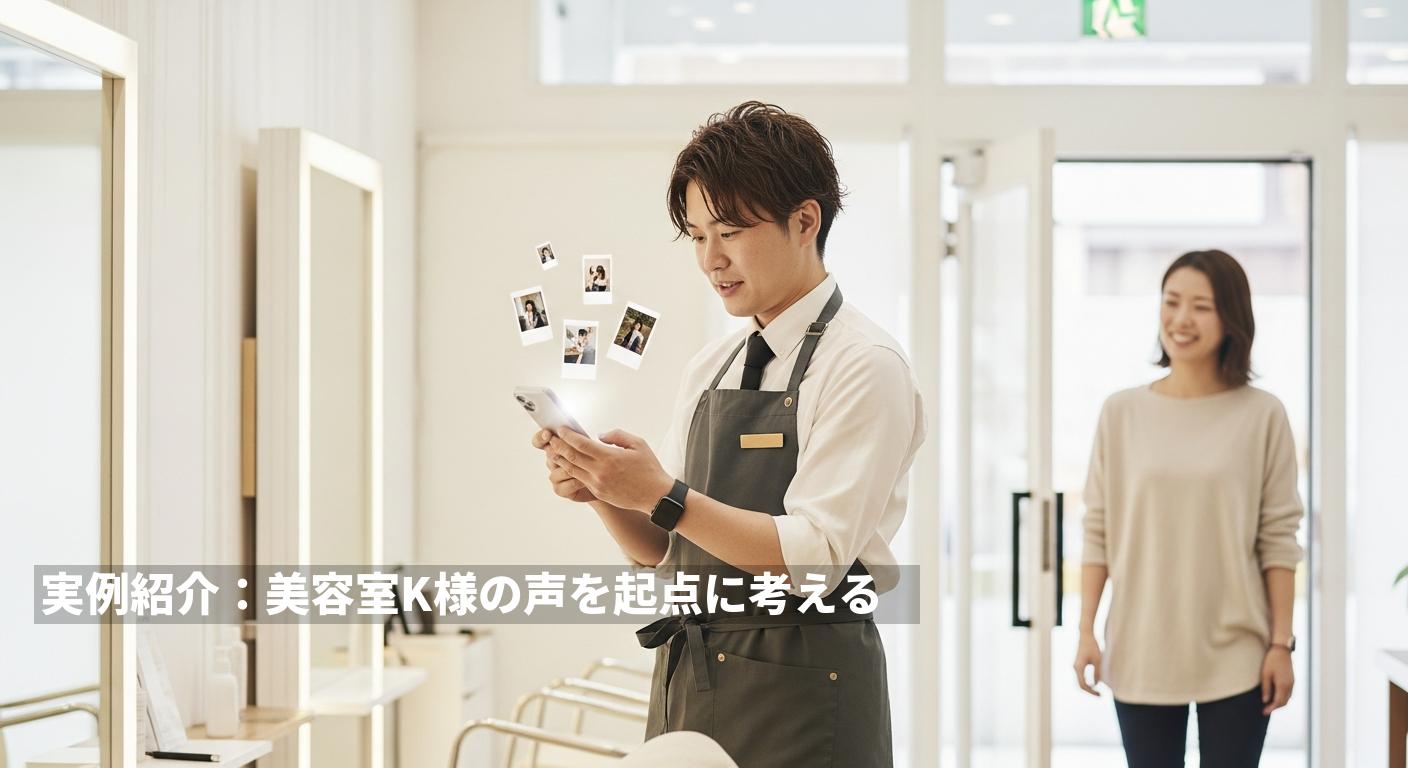 実例紹介：美容室K様の声を起点に考える