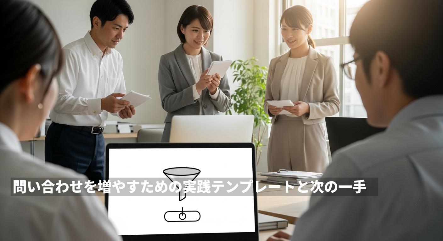 問い合わせを増やすための実践テンプレートと次の一手