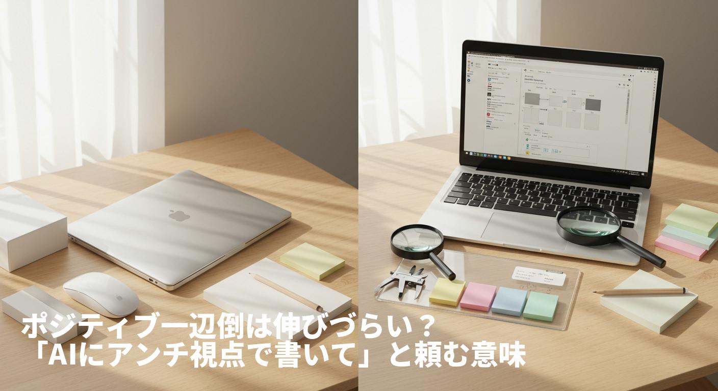 「AIにアンチ視点を書かせてみると」──ポジティブ一辺倒を抜け出すSNS・SEO・MEO戦略（いまチカ流）