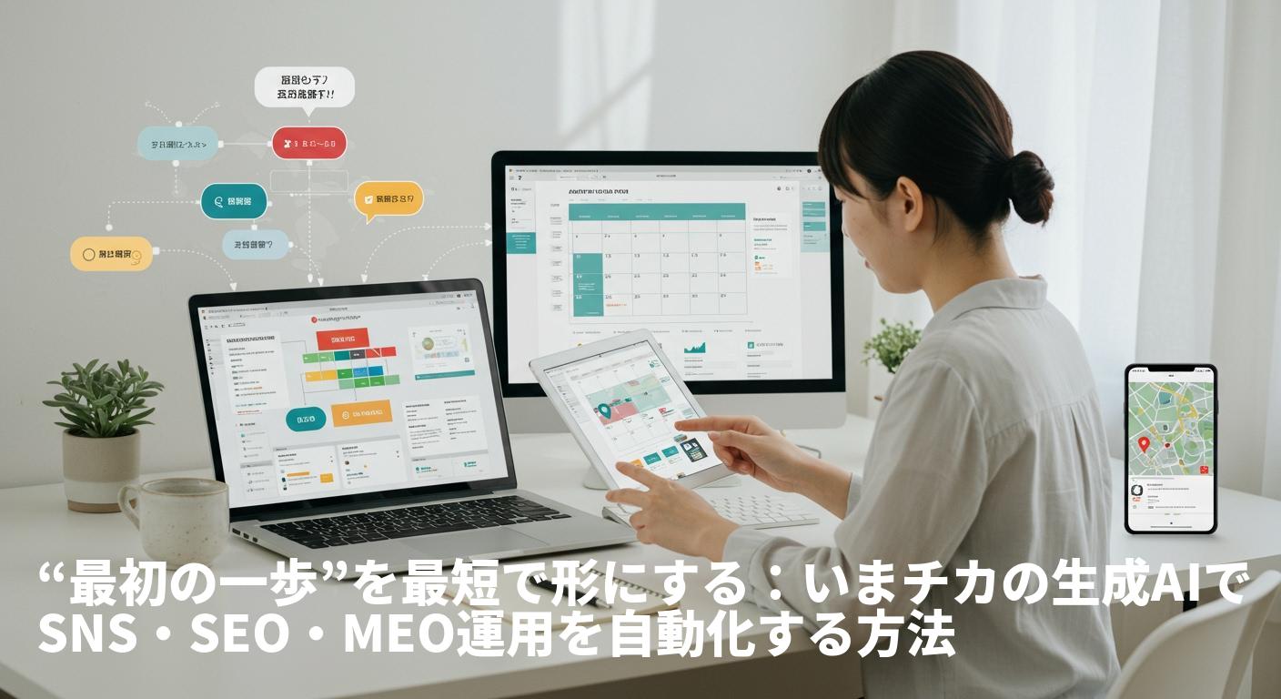 SEO最初の一歩！検索で“見つかる工夫”を今日から実装し、生成AIでSNS・SEO・MEO運用を一気に加速する方法
