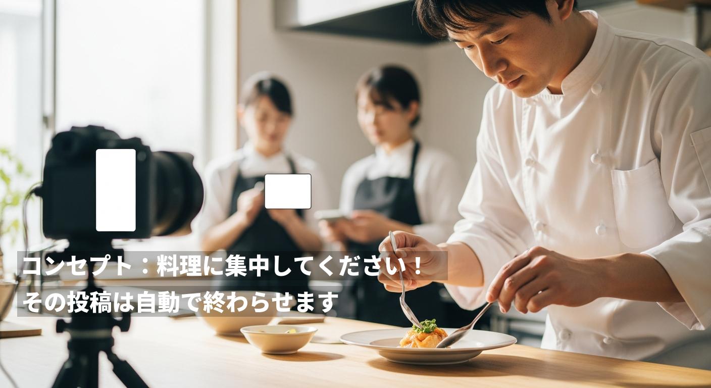 料理に集中してください！ その投稿は自動で終わらせます — 飲食店のための実践ガイドと導入メリット