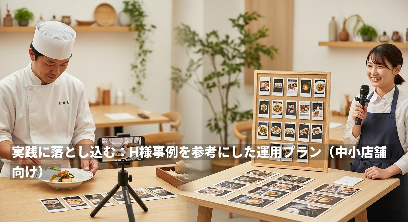 実践に落とし込む：H様事例を参考にした運用プラン（中小店舗向け）