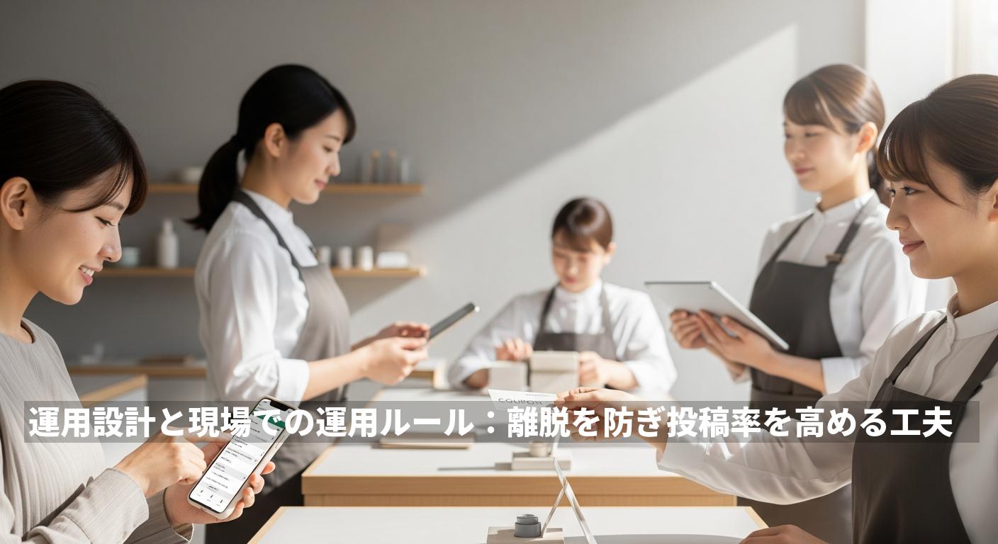 運用設計と現場での運用ルール：離脱を防ぎ投稿率を高める工夫
