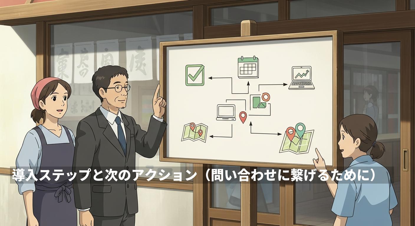 導入ステップと次のアクション（問い合わせに繋げるために）