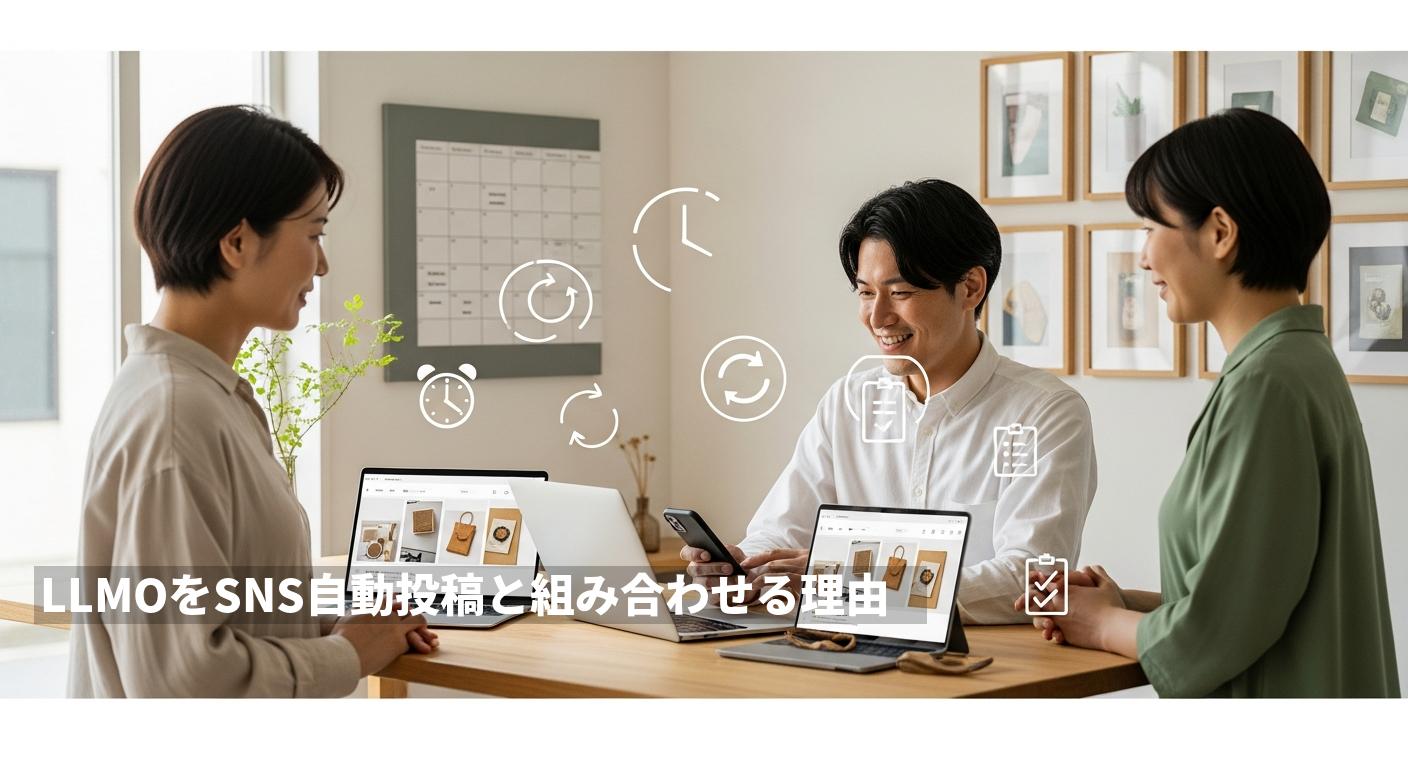 生成AI時代に勝つための「LLMO」活用術：SNS自動投稿と完全自動化で問い合わせを増やす実践ガイド